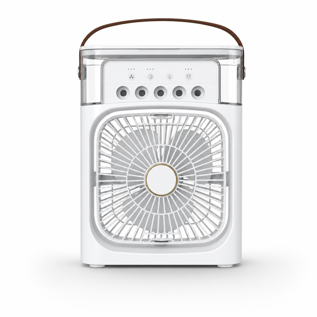 Portable Rechargeable Mist Fan with LED Light & Large Water Tank